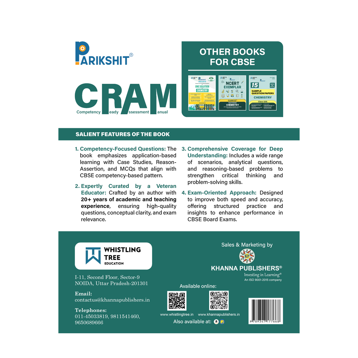 Parikshit CBSE Class 12th CRAM Chemistry | Competency Focused Questions Chapter-wise | For 2026 Board Exam